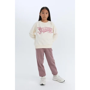 Kız Çocuk Standart Fit Beli Paçası Lastikli Cepli Jogger Eşofman Altı D3845A824WN
