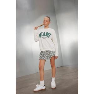 Kız Çocuk Okul Beli Lastikli Pileli Ekose Şort Etek C7296A824AU