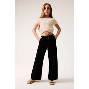 Kız Çocuk Wide Leg Geniş Paça Pamuklu Pantolon D9133A825SP