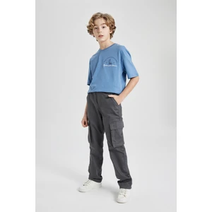 Erkek Çocuk Kargo Fit Standart Paça Twill Pantolon B7162A824SP