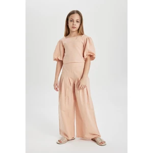 Kız Çocuk Wide Leg Geniş Bol Paça Pamuklu Pantolon C0448A824SP