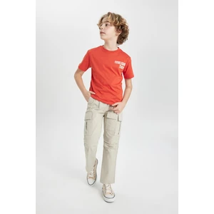 Erkek Çocuk Kargo Cepli Düz Paça Gabardin Pantolon B5924A824SP