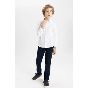 Erkek Çocuk Lacivert Düz Paça Gabardin Basic Düz Pantolon X4224A624SM