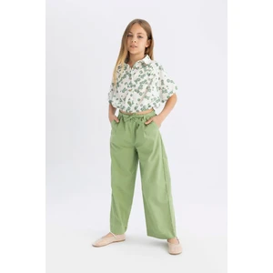 Kız Çocuk Wide Leg Geniş Paça Pamuklu Pantolon B5045A824HS