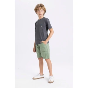 Erkek Çocuk Kargo Fit Gabardin Şort C3528A824SM