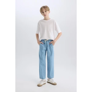 Erkek Çocuk Straight Fit Düz Paça Basic Düz Jean Pantolon B5740A825SM