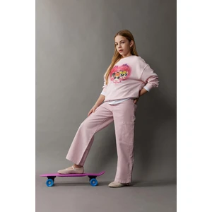 Kız Çocuk Wide Leg Kargo Geniş Paça Jean Pantolon C0451A825SM