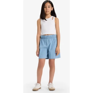 Kız Çocuk Beli Lastikli Jean Şort E6690A825SM