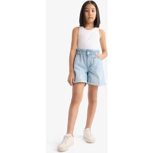 Kız Çocuk Paperbag Jean Şort B8113A825SM