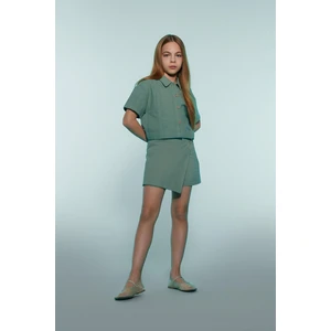 Gabardin Şort Etek Kız Çocuk D9302A825SP