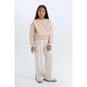 Kız Çocuk Wide Leg Beli Lastikli Eşofman Altı D6480A8NS