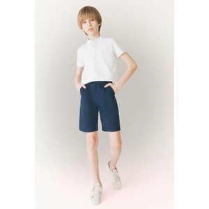 Erkek Çocuk Cepli Basic Düz Gabardin Şort C2955A825SM