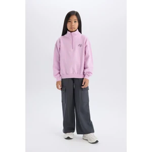 Kız Çocuk Wide Leg Bol Geniş Paça Kargo Cepli Eşofman Altı D0744A824AU