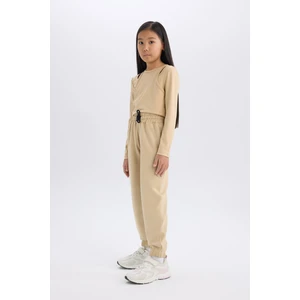 Kız Çocuk Beli Lastikli Cepli Jogger Eşofman Altı D9622A825SM