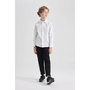 Erkek Çocuk Siyah Düz Paça Gabardin Basic Düz Pantolon X4224A624SM