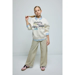 Kız Çocuk Wide Leg Geniş Bol Paça Cepli Pantolon D3720A824WN