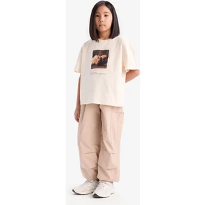 Kız Çocuk Paraşüt Kargo Jogger Paça Pamuklu Pantolon D7607A825SM