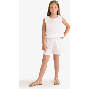 Beli Lastikli Pamuklu Şort Kız Çocuk D7617A825HS