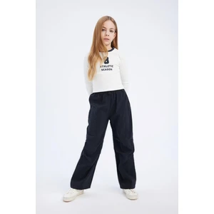 Kız Çocuk Beli Lastikli Düz Paça Paraşüt Pantolon D7605A825SM