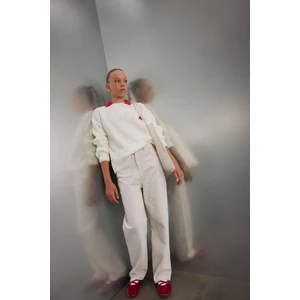 Kız Çocuk Straight Fit Geniş Bol Paça Cepli Pamuklu Bej Okul Pantolonu C9471A824AU