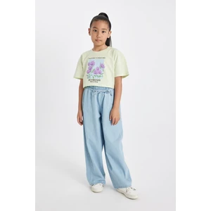 Kız Çocuk Wide Leg Geniş Bol Paça Jean Pantolon D3355A824HS