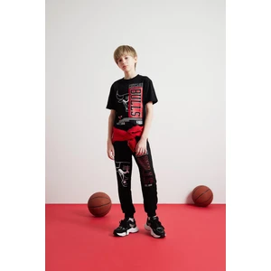 Erkek Çocuk NBA Chicago Bulls Beli Paçası Lastikli Cepli Eşofman Altı D9557A825SP