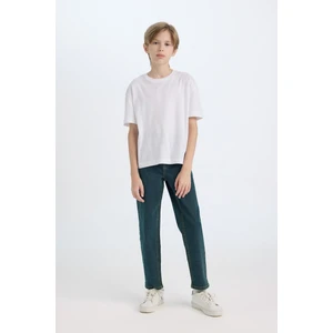 Erkek Çocuk Straight Fit Düz Paça Cepli Basic Düz Jean Pantolon C3697A824WN