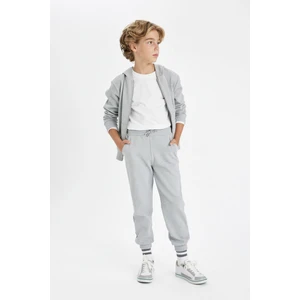 Erkek Çocuk Gri Beli Paçası Lastikli Cepli Jogger Okul Eşofman Altı R5970A624AU