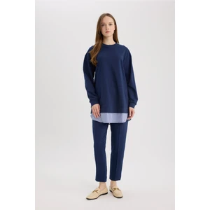 Harem Basic Düz Sweatshirt Kumaşı Pantolon D9363AX25SP