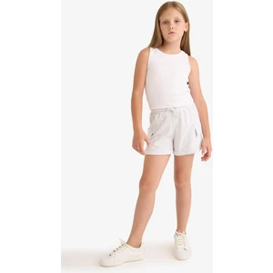 Kız Çocuk Kargo Cep Şort B0258A825HS