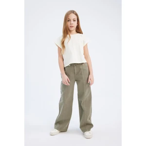 Kız Çocuk Wide Leg Geniş Bol Paça Pamuklu Pantolon D7609A825SM