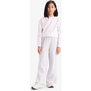 Kız Çocuk Wide Leg Beli Lastikli Geniş Bol Paça Eşofman Altı D9251A825SP