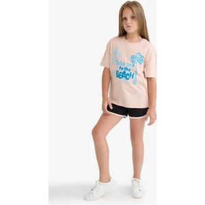 Kız Çocuk Beli Lastikli Basic Düz Şort B5164A825HS