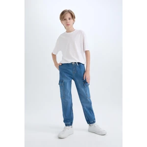 Erkek Çocuk Kargo Fit Jean Pantolon C4514A824WN