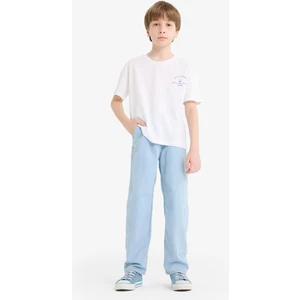 Erkek Çocuk Beli Lastikli Düz Paça Jean Pantolon F6899A825SM