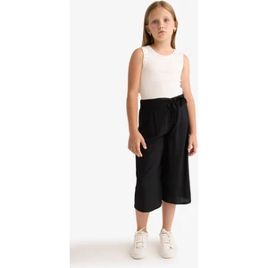 Kız Çocuk Culotte Geniş Paça Viskon Kapri