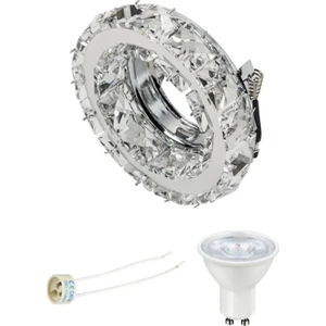 Uzmlight Cata Berfin Cam Spot + Beyaz Işık GU10 Duy Ampul + GU10 Duy