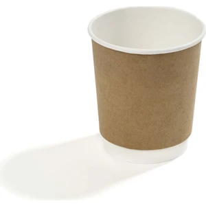 8 Oz Double Wall Karton Bardak (Kraft) 500 Adet