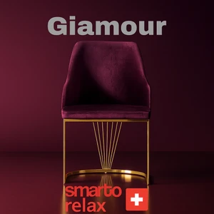 Smarto Relax Glamour 2’li Sandalye Seti — Metal Ayaklı, Mor Kumaş