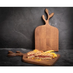 Zeytin Dalı 2'li Kesme Sunum Doğrama Tahtası , Peynir Tabağı , Servis Tabağı %100 Çam Ağacı
