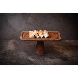 Dikdörtgen Taramalı Ahşap Pasta Kek Standı , Ahşap Ayaklı Kek Standı,sunumluk, Peynir Tabağı