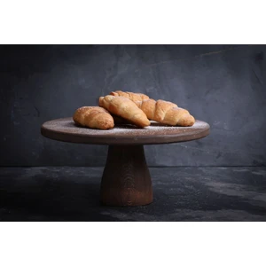 Doğal Ahşap Pasta Kek Standı , Ahşap Ayaklı Kek Standı, Sunumluk,  Peynir Tabağı 28 cm