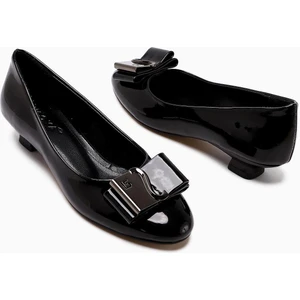 Sian Siyah Rugan Toka Detaylı Kısa Topuklu Kadın Ayakkabı