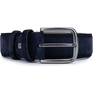 Tamer Tanca Erkek Hakiki Deri Lacivert Süet Spor Kemer 171 2003 Erk Kmr Y25 Lacı Suet