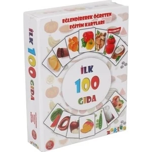 İLK 100 Gıda Görsel Eğitim Kartları Gerçek Resim 12 Ay üzeri