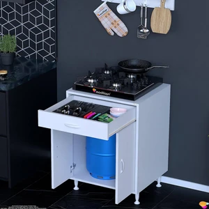 Modilayn DOQU (M) Set Ocak Altı Dolap 60x88x56 cm Çekmeceli, Kapaklı ve 1 Gözlü Tüp Bölmelidir