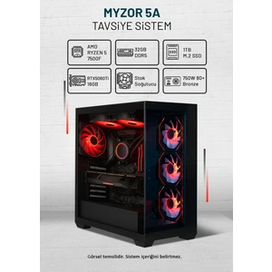 Game Garaj Myzor 5A Amd Ryzen 5 7500F 32GB Ram 1tb SSD RTX5060Ti 16GB Freedos Tavsiye Sistem
