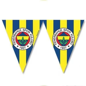 Süsle Bebek ve Parti Fenerbahçe Üçgen Bayrak Flama - 3,60 mt