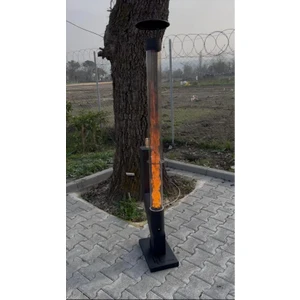 Defne Tasarım Pelet Soba Kasasız Roket Pelet Sobası Bahçe Şöminesi