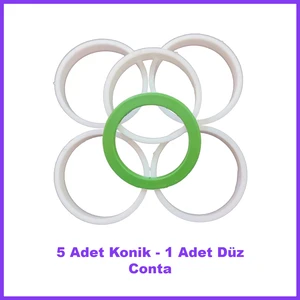 Evye Sifon Conta Seti (5 Ad Konik 1 Ad Düz)